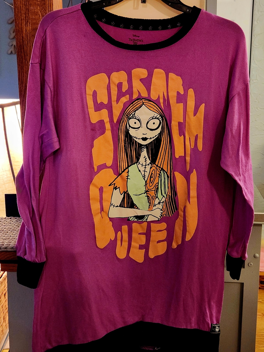 Disney Purple Long Sleeve "Scream Queen" Graphic Tee